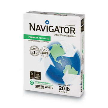 Navigator® Premium Recycled Office Paper, 92 Bright, 20 Lb, 8.5 X 11, White, 500 Sheets-ream, 10 Reams-carton freeshipping - TVN Wholesale